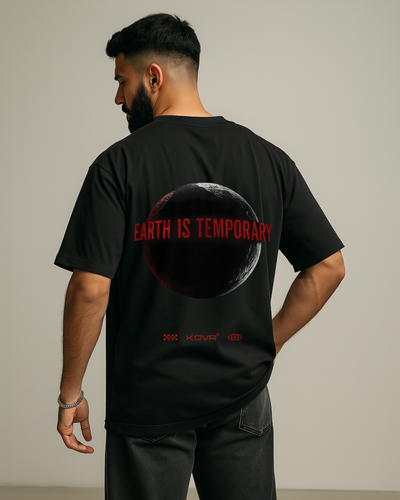 TEE "EARTH IS TEMPORARY" - Black